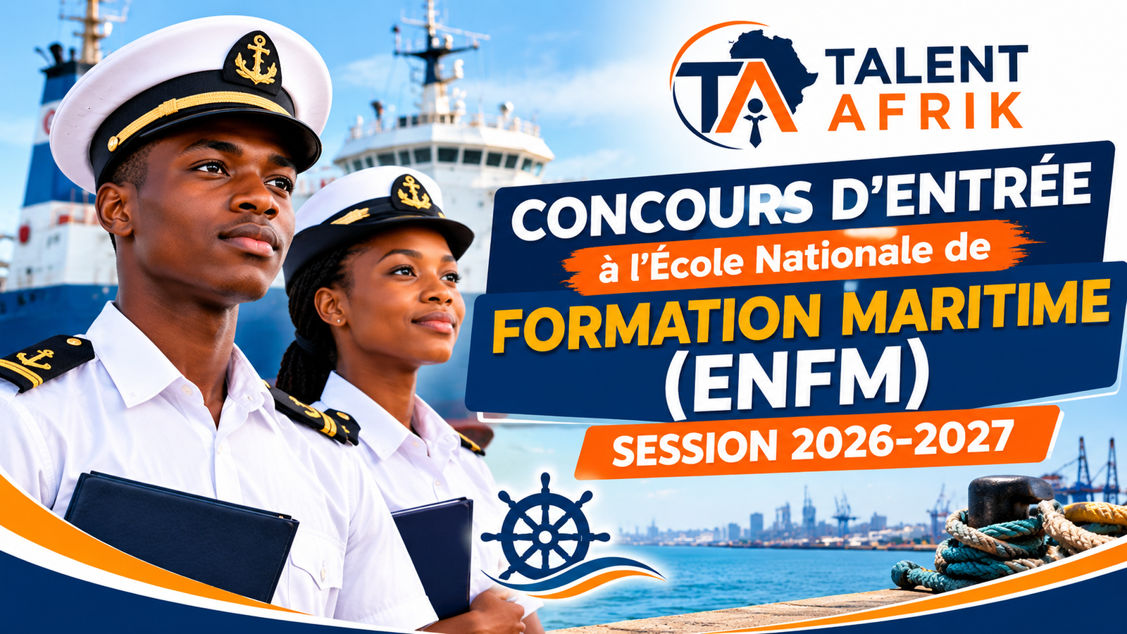 Concours d’entrée à l’École Nationale de Formation Maritime (ENFM) Session 2026-2027