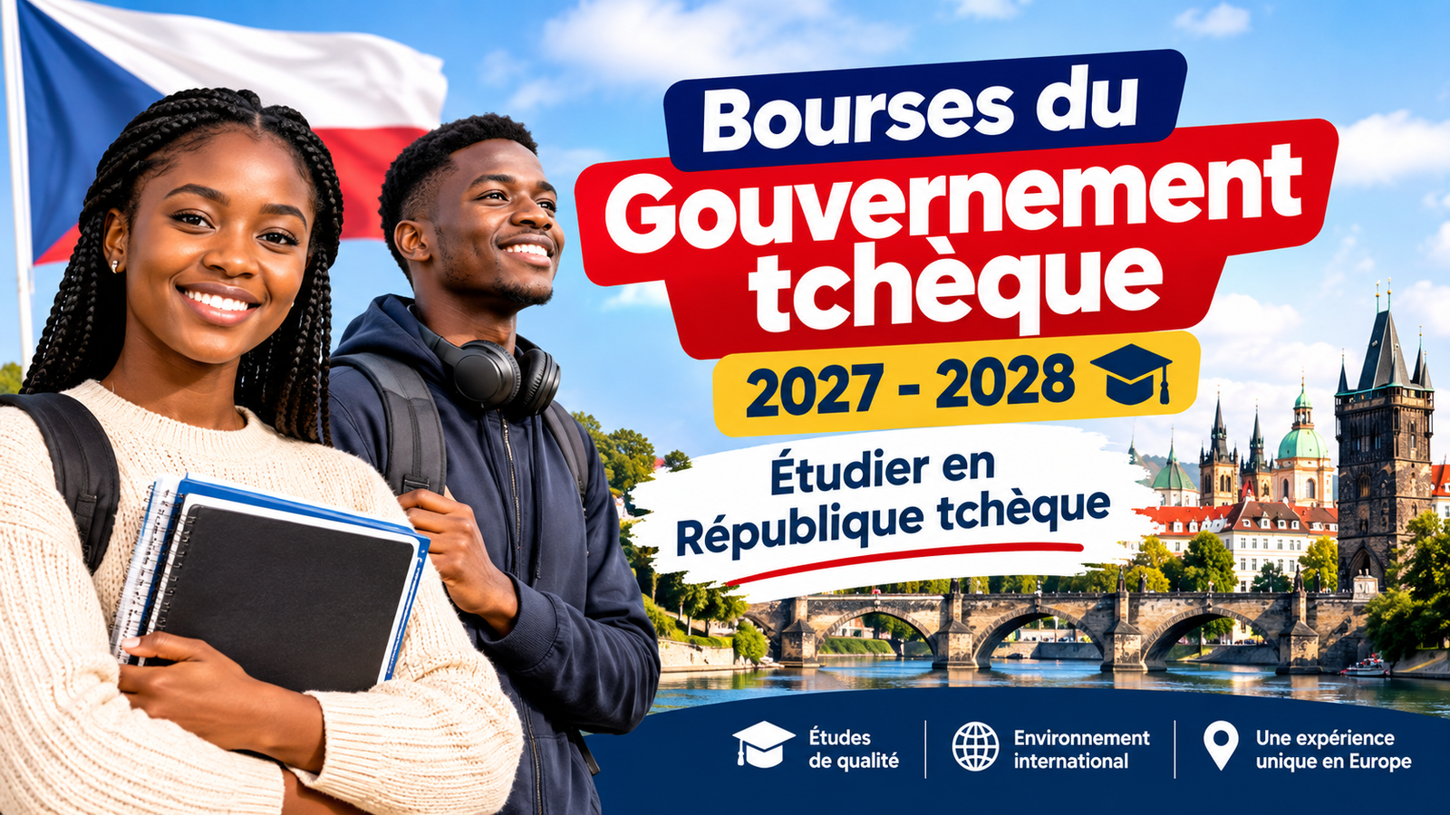 Bourses du Gouvernement tchèque 2027-2028 : étudier en République tchèque