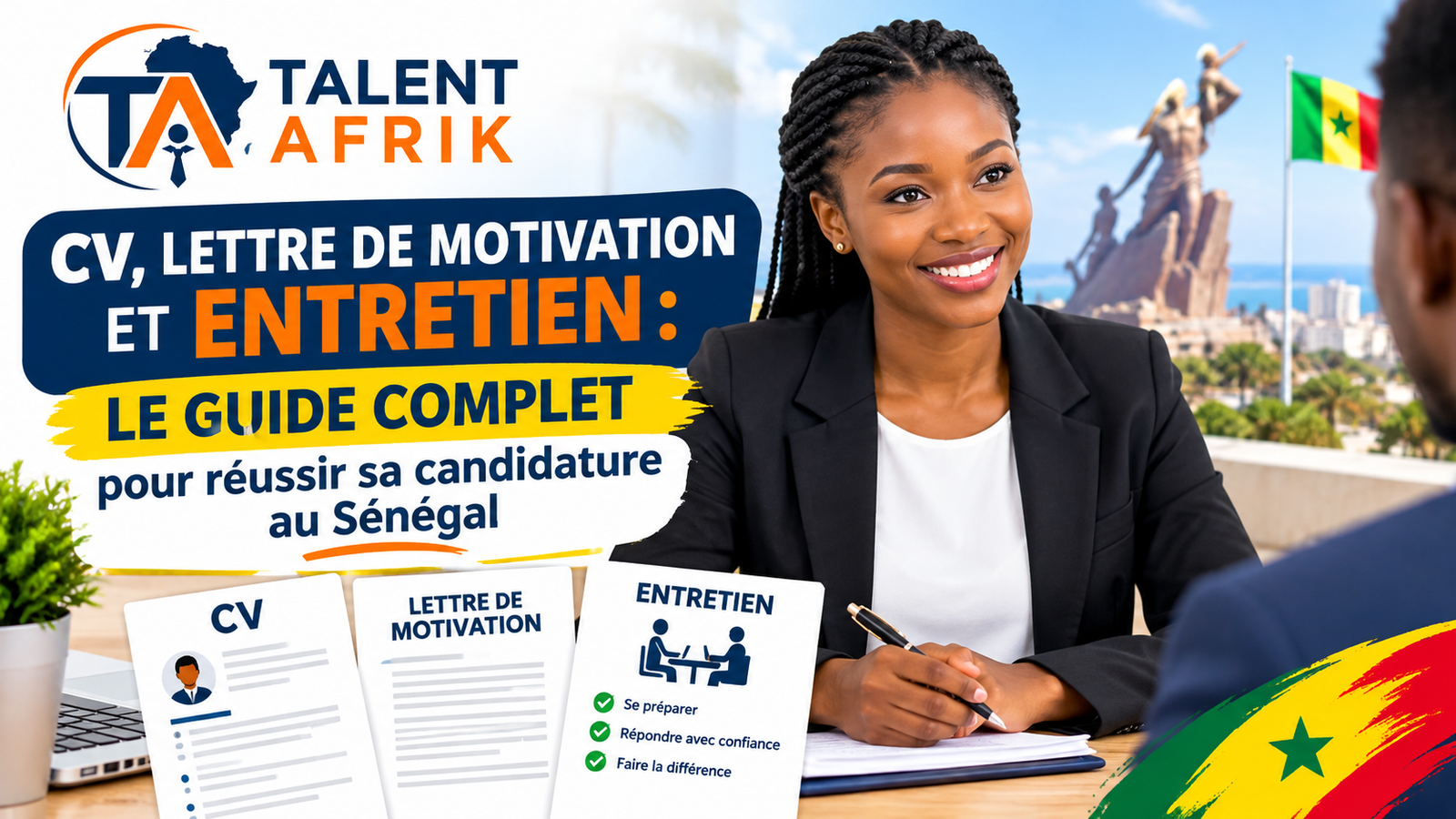 CV, lettre de motivation et entretien : le guide complet pour réussir sa candidature au Sénégal