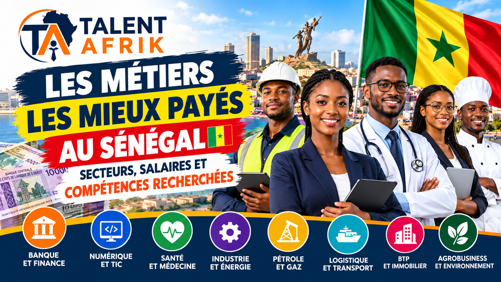 Les métiers les mieux payés au Sénégal : secteurs, salaires et compétences recherchées